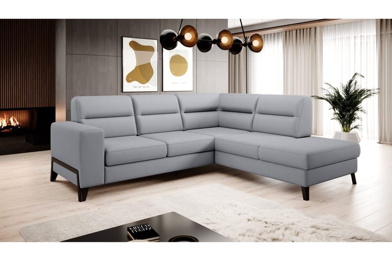 Anglika Sofa m. Sjeselong 4-seters - Grå - Møbler - Sofaer - Sofa med sjeselong