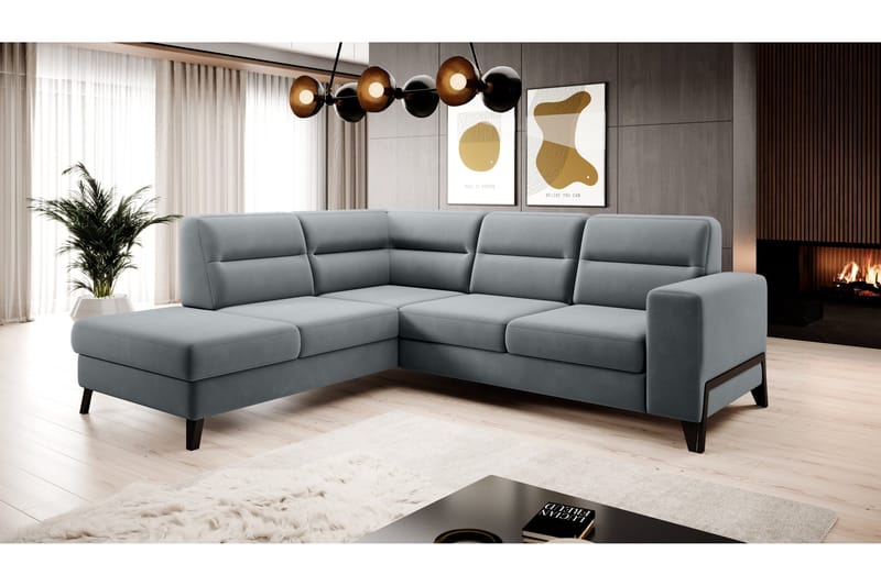 Anglika Sofa m. Sjeselong 4-seters - Grå - Møbler - Sofaer - Sofa med sjeselong