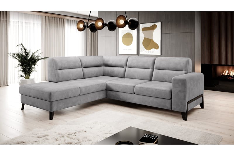 Anglika Sofa m. Sjeselong 4-seters - Grå - Møbler - Sofaer - Sofa med sjeselong