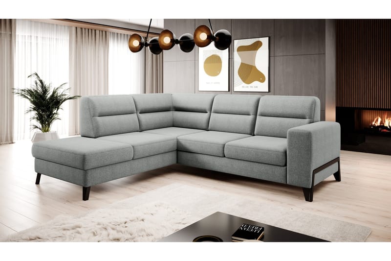 Anglika Sofa m. Sjeselong 4-seters - Grå - Møbler - Sofaer - Sofa med sjeselong