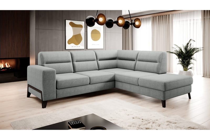 Anglika Sofa m. Sjeselong 4-seters - Grå - Møbler - Sofaer - Sofa med sjeselong