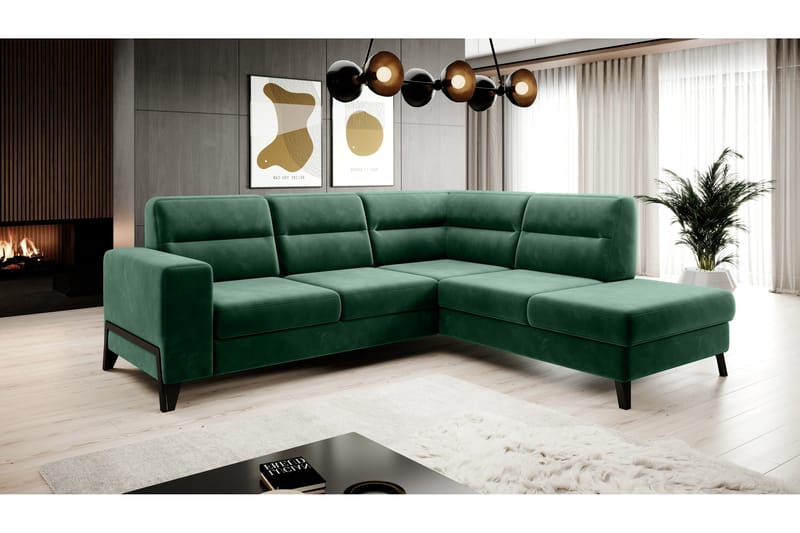 Anglika Sofa m. Sjeselong 4-seters - Grønn - Møbler - Sofaer - Sofa med sjeselong