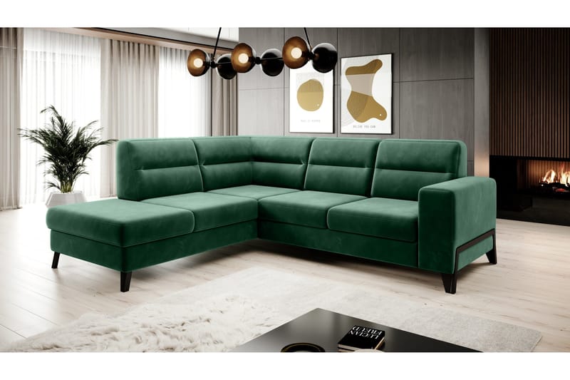 Anglika Sofa m. Sjeselong 4-seters - Grønn - Møbler - Sofaer - Sofa med sjeselong