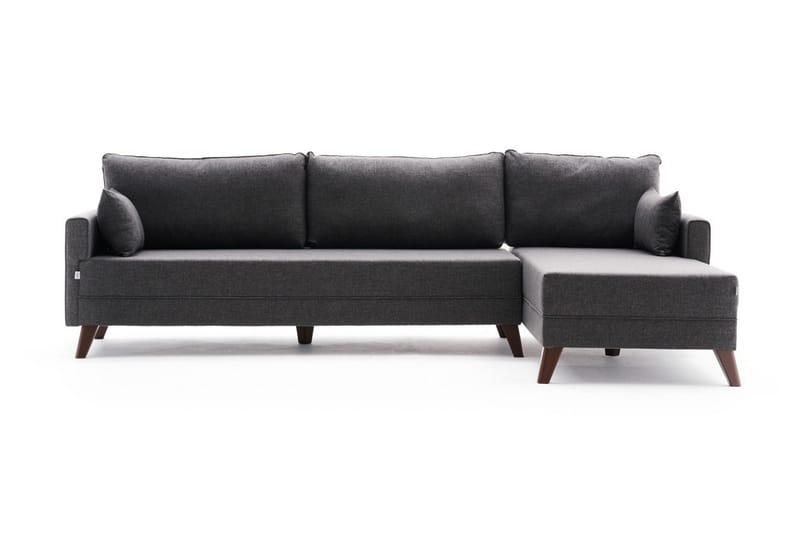 Antigua Divansofa Høyre - Antrasitt/Brun - Sofa med sjeselong - 4 seters sofa med divan