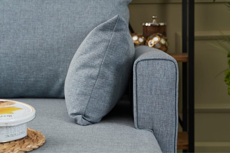 Antigua Divansofa Høyre - Blå/Brun - Møbler - Sofaer - Sofa med sjeselong