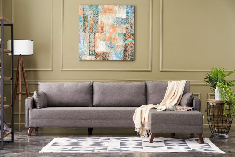 Antigua Divansofa Høyre - Brun - Møbler - Sofaer - Sofa med sjeselong