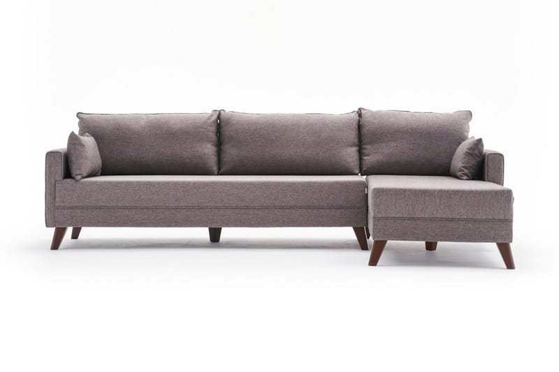 Antigua Divansofa Høyre - Brun - Sofa med sjeselong - 4 seters sofa med divan