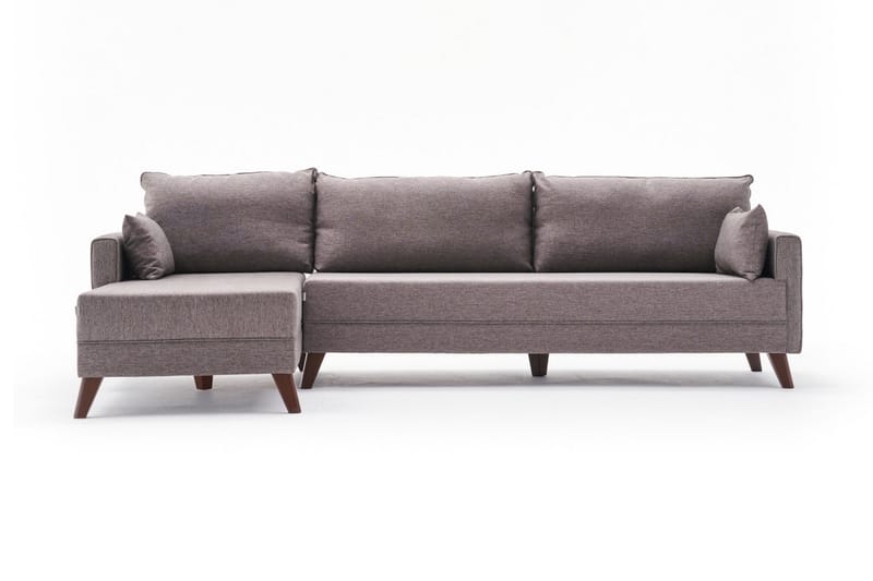 Antigua Divansofa Venstre - Brun - Sofa med sjeselong - 4 seters sofa med divan
