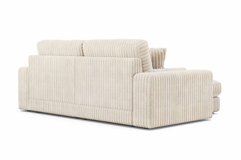 Arken Lyx 3-seter Vendbar L-formet Dyp Divansofa i Manchester - Beige - Møbler - Sofaer - Sofa med sjeselong
