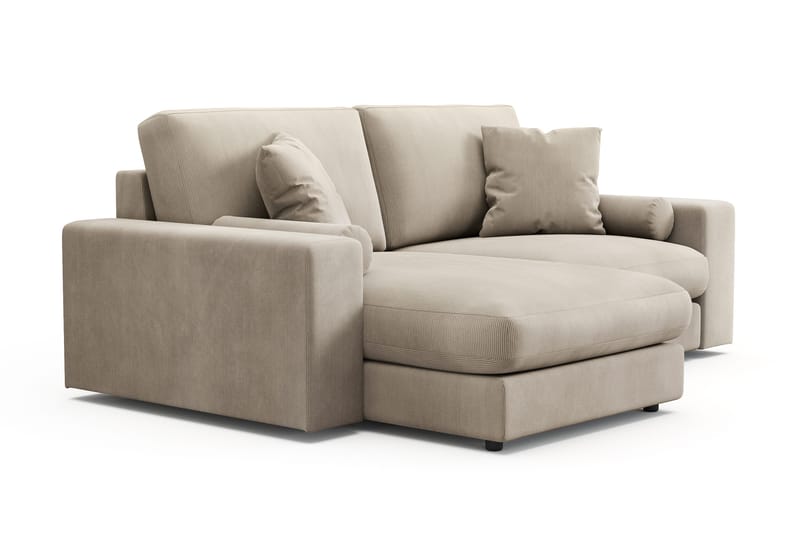 Arken Lyx 3-seter Vendbar L-formet Dyp Divansofa i Manchester - Greige - Møbler - Sofaer - Sofa med sjeselong