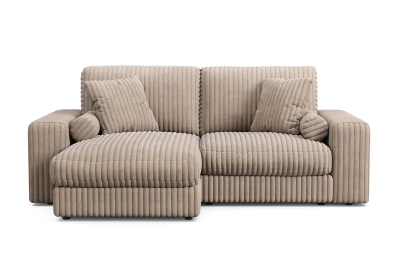 Arken Lyx 3-seter Vendbar L-formet Dyp Divansofa i Manchester, Greige