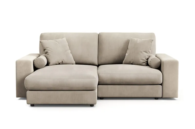 Arken Lyx 3-seter Vendbar L-formet Dyp Divansofa i Manchester - Greige - Møbler - Sofaer - Sofa med sjeselong