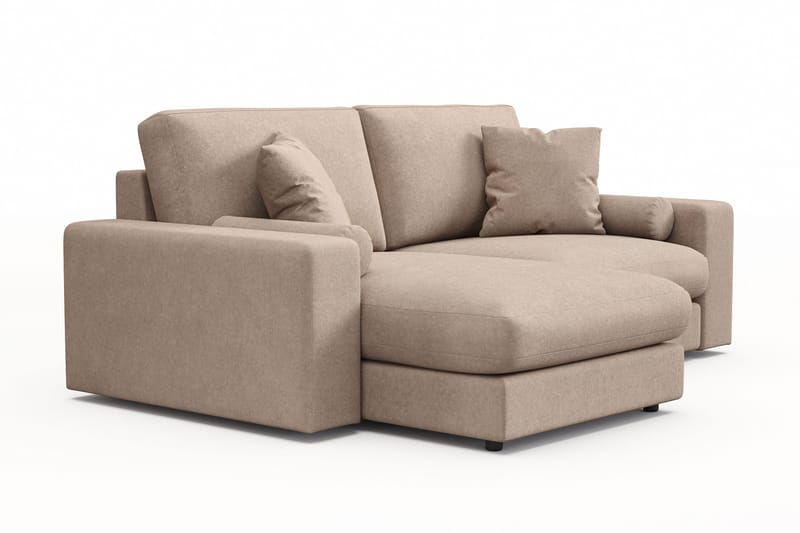 Arken Lyx 3-seter Vendbar L-formet Dyp Divansofa i stoff - Beige - Møbler - Sofaer - Sofa med sjeselong