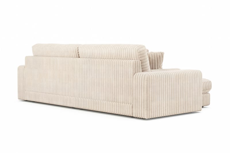 Arken Lyx 4-seter Vendbar L-formet Dyp Divansofa i Manchester - Beige - Møbler - Sofaer - Sofa med sjeselong