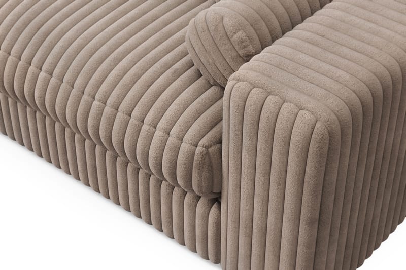 Arken Lyx 4-seter Vendbar L-formet Dyp Divansofa i Manchester - Greige - Møbler - Sofaer - Sofa med sjeselong