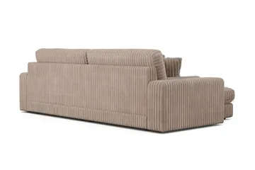Arken Lyx 4-seter Vendbar L-formet Dyp Divansofa i Manchester - Greige - Møbler - Sofaer - Sofa med sjeselong