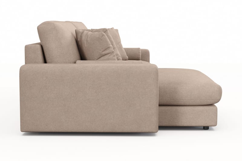 Arken Lyx 4-seter Vendbar L-formet Dyp Divansofa i stoff - Beige - Møbler - Sofaer - Sofa med sjeselong