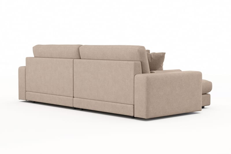 Arken Lyx 4-seter Vendbar L-formet Dyp Divansofa i stoff - Beige - Møbler - Sofaer - Sofa med sjeselong