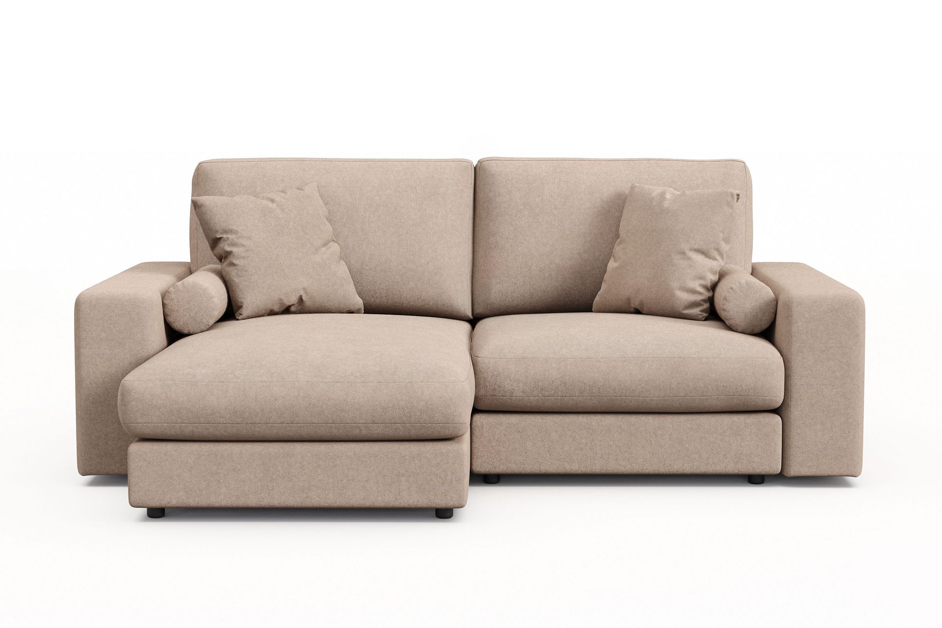 Arken Lyx vendbar, dyp 3-seters L-formet sjeselongsofa i stoff - Beige