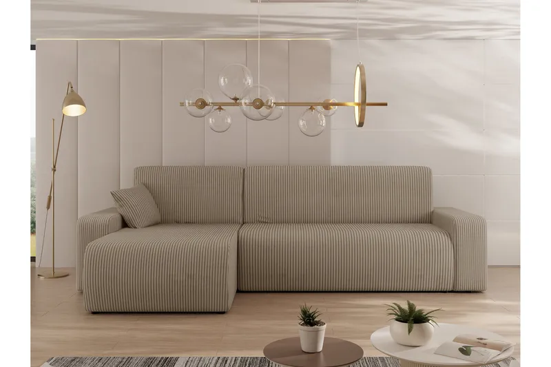 Barile Sofa med Divan 3-seter - Beige - Møbler - Sofaer - Sofa med sjeselong