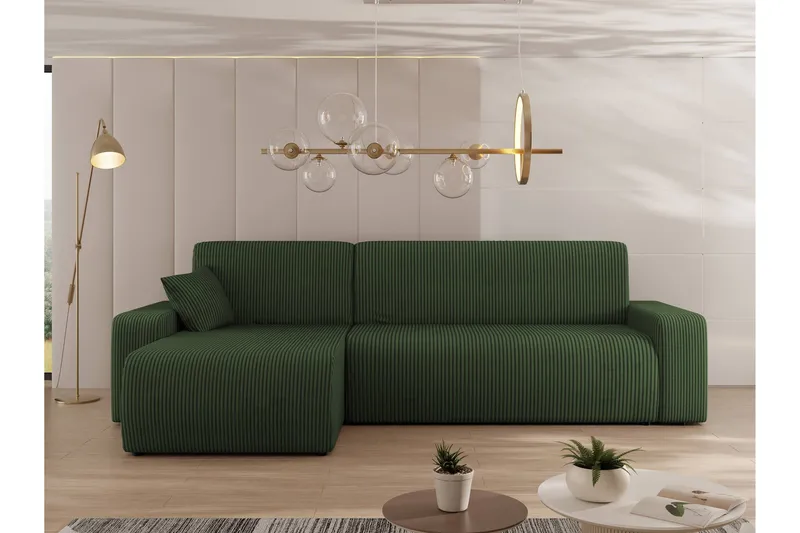 Barile Sofa med Divan 3-seter - Grønn - Møbler - Sofaer - Sofa med sjeselong