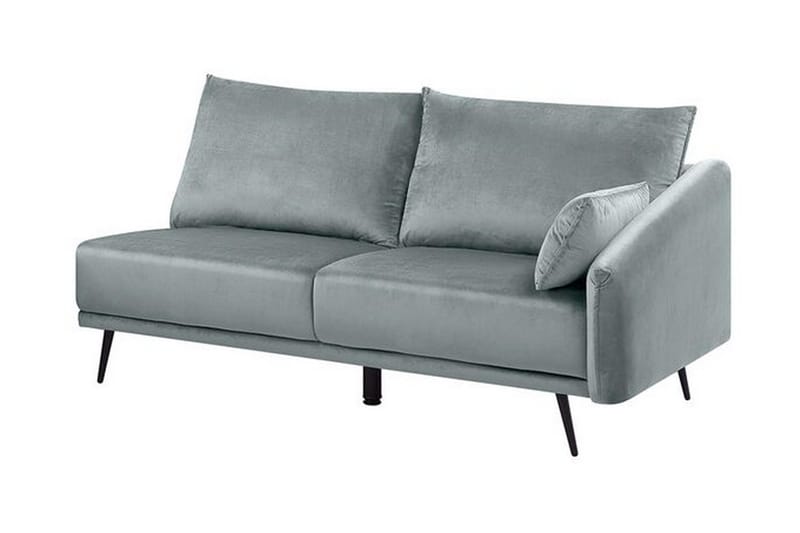 Bartelme Hjørnesofa Høyre med LED-Belysning Fløyel - Grå - Møbler - Sofaer - Sofa med sjeselong