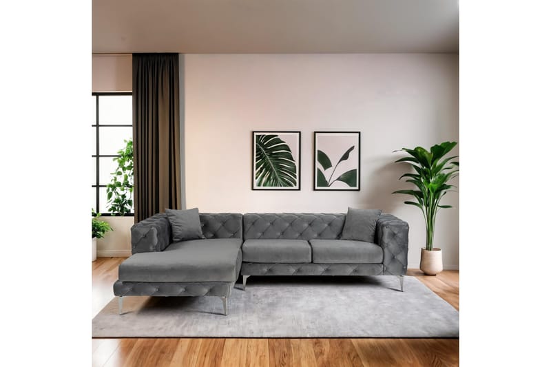 Beachport 3-seters Sofa med Venstre Sjeselong - Antrasitt - Møbler - Sofaer - Sofa med sjeselong