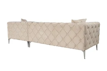 Beachport 3-seters Sofa med Venstre Sjeselong - Beige - Møbler - Sofaer - Sofa med sjeselong