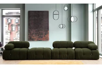 Belgin Boblende Divansofa 3-seter 288 cm - Grønn - Møbler - Sofaer - Modulsofaer - Komplett modulsofa