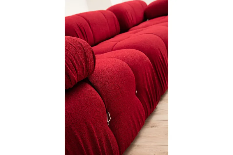 Belgin Boblende Divansofa 3-seter 288 cm - Rød - Møbler - Sofaer - Sofa med sjeselong