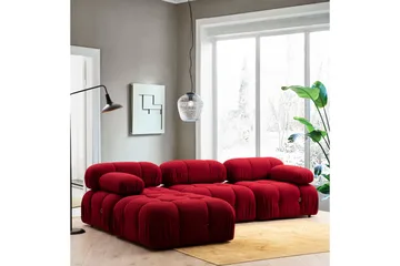 Belgin Boblende Divansofa 3-seter 288 cm - Rød - Møbler - Sofaer - Modulsofaer - Komplett modulsofa