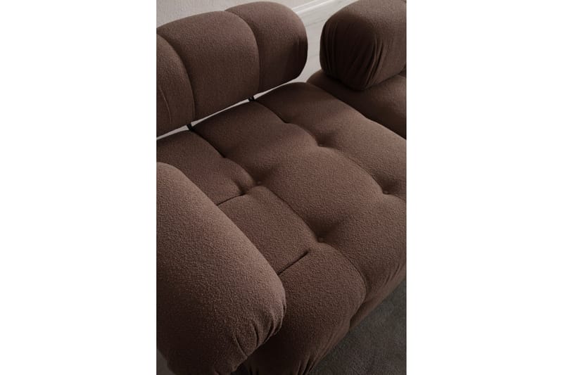 Belgin Boblende Divansofa 3-seter 315 cm - Brun - Møbler - Sofaer - Modulsofaer - Komplett modulsofa