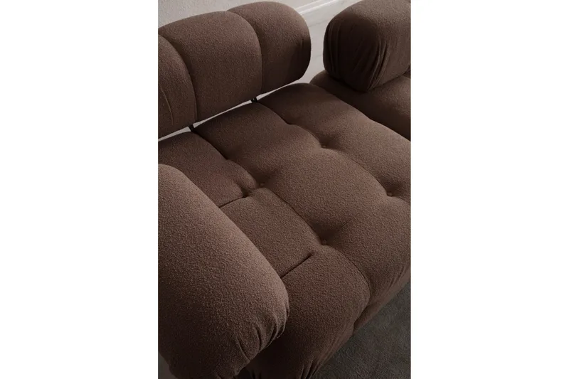 Belgin Boblende Divansofa 3-seter 315 cm - Brun - Møbler - Sofaer - Modulsofaer - Komplett modulsofa