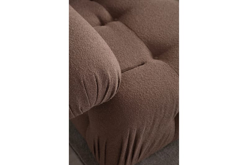 Belgin Boblende Divansofa 3-seter 315 cm - Brun - Møbler - Sofaer - Modulsofaer - Komplett modulsofa