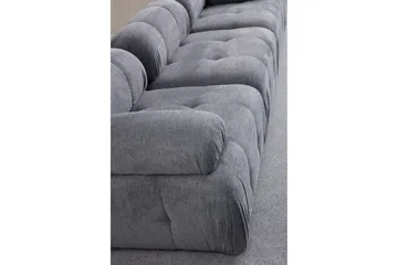 Belgin Sofa med Sjeselong 3-seter - Grå - Møbler - Sofaer - Modulsofaer - Komplett modulsofa