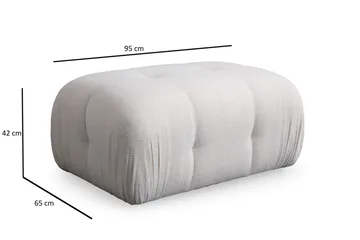 Belgin Sofa med Sjeselong 3-seter - Hvit - Møbler - Sofaer - Modulsofaer - Komplett modulsofa