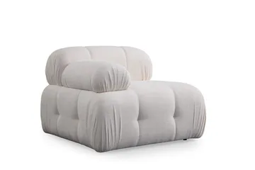 Belgin Sofa med Sjeselong 3-seter - Hvit - Møbler - Sofaer - Modulsofaer - Komplett modulsofa