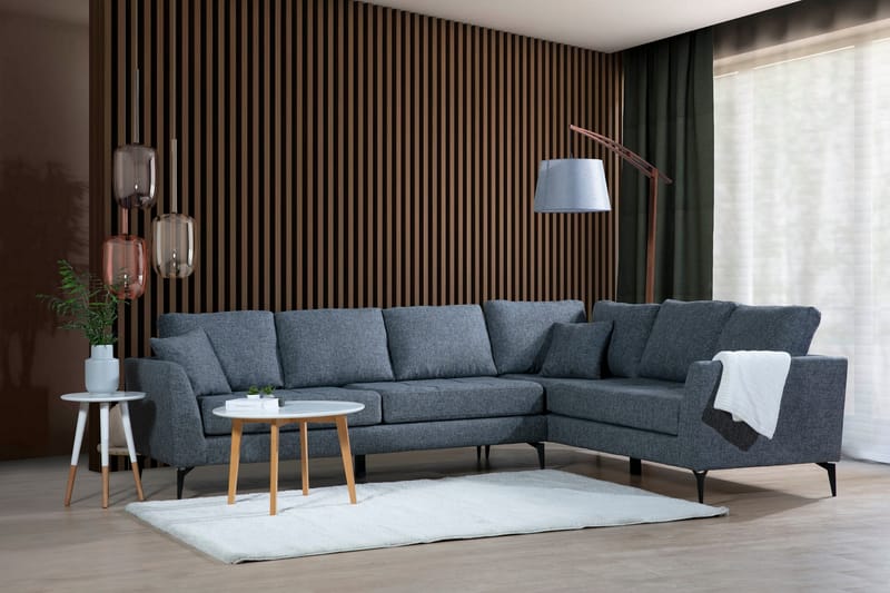 Bouchelle Hjørnesofa med Divan Høyre - Grå - Møbler - Sofaer - Sofa med sjeselong