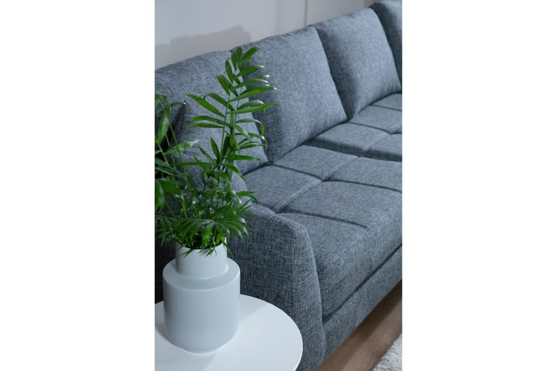 Bouchelle Hjørnesofa med Divan Høyre - Grå - Møbler - Sofaer - Sofa med sjeselong