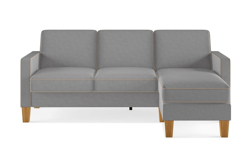 Bowen Divansofa Grå - Sofa med sjeselong - 3 seters sofa med divan