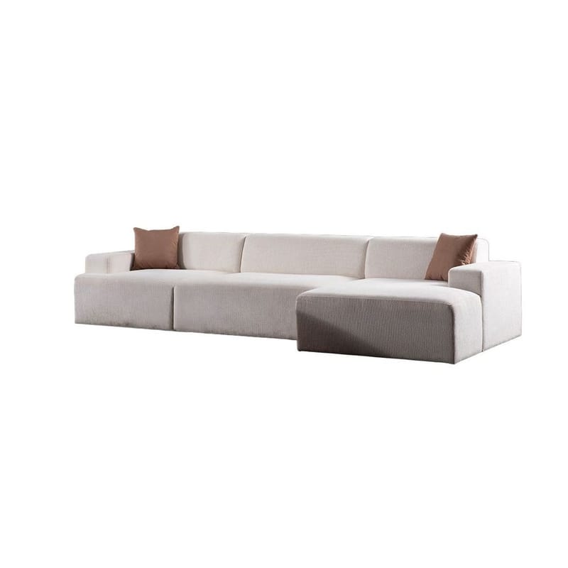 Branorin 4-seters sofa med Sjeselong - Hvit - Møbler - Sofaer - Sofa med sjeselong