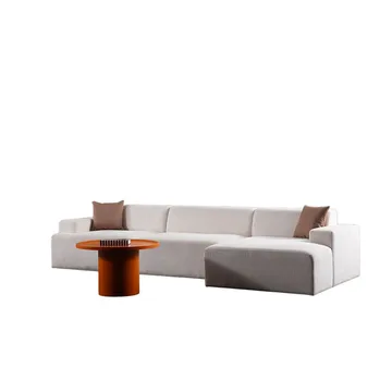 Branorin 4-seters sofa med Sjeselong - Hvit - Møbler - Sofaer - Sofa med sjeselong