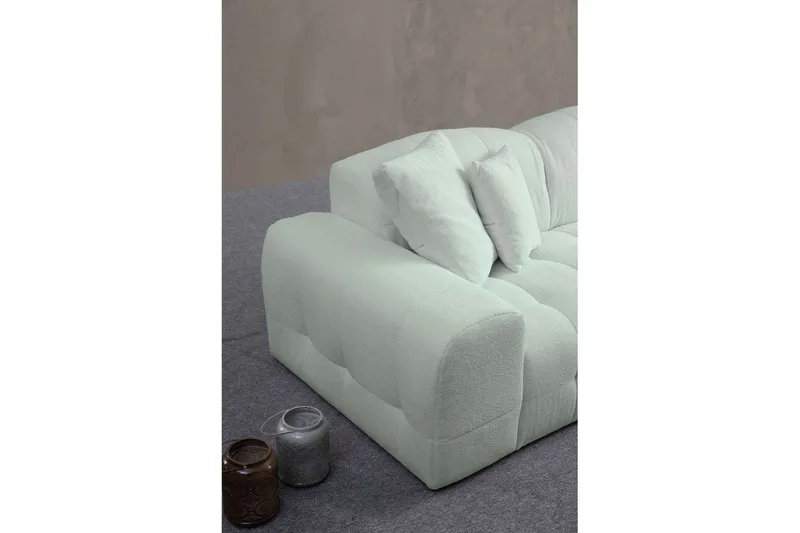 Buddy Sofa med Divan 4-seter - Grønn - Møbler - Sofaer - Sofa med sjeselong