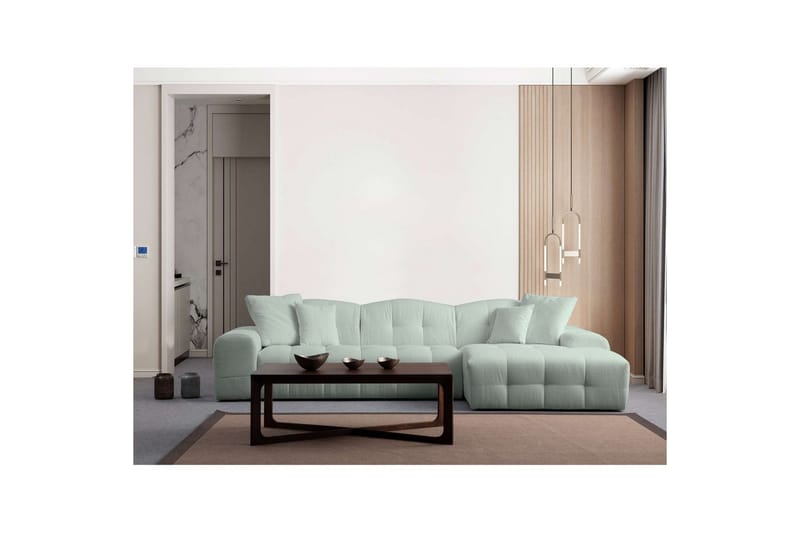 Buddy Sofa med Divan 4-seter - Grønn - Møbler - Sofaer - Sofa med sjeselong