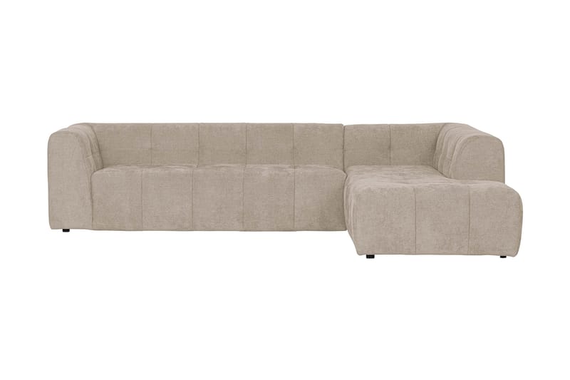 Buksekrok 4-seters Sofa Høyre - Sand - Sofa med sjeselong - 4 seters sofa med divan