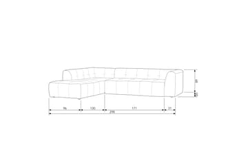 Byxelkroken 4-seters Sofa Venstre - Sand - Møbler - Sofaer - Sofa med sjeselong