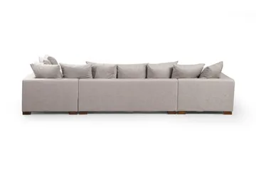 Castelloli 4-seter U-formet Hjørnesofa med Divan og Sjeselong i Stoff - Lysegrå - Møbler - Sofaer - Hjørnesofa - Hjørnesofa med divan