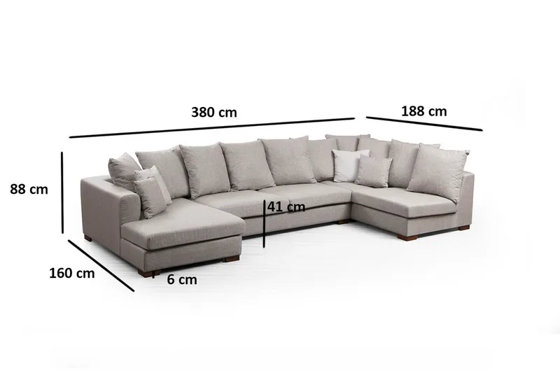 Castelloli Divansofa - Beige - Møbler - Sofaer - Sofa med sjeselong