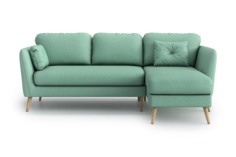 Claravik 3-seter Divansofa - Grønn - Sofa med sjeselong - 3 seters sofa med divan