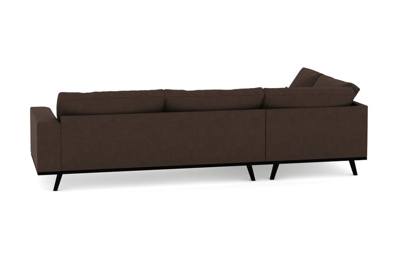 Copenhagen 2,5-seters L-Sofa - Brun - Sofa med sjeselong - 4 seters sofa med divan